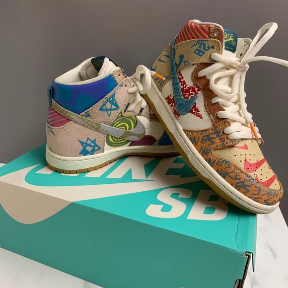 Nike SB Dunk High Thomas Campbell What The Dunk - Picture 7 of 9